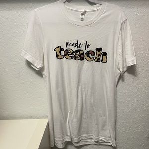 Lipstick & Littles Leopard Made To Teach Graphic Tee